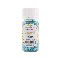 Паєтки Stars - 106, 20 гр, 30 мл, блакитний, зелений перламутр, Фабрика Декору