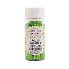 Паєтки Round rosettes - 218, 20 гр, 30 мл, салатовий, Фабрика Декору