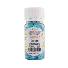 Паєтки Round rosettes - 225, 20 гр, 30 мл, блакитний, Фабрика Декору