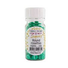 Паєтки Round rosettes - 235, 20 гр, 30 мл, аквамарин, Фабрика Декору