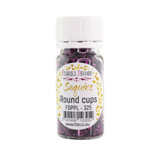 Паєтки Round cups - 325, 20 гр, 30 мл, сливовий, Фабрика Декору