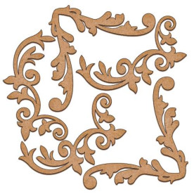 Набор декоративных элементов #08, Вензели, 14х14 см, 3 мм, Фабрика Декора