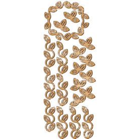 Набор декоративных элементов #127, Лиственный орнамент, 27х11 см, 3 мм, Фабрика Декора