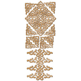 Набір декоративних елементів # 128, Bензелі, 27х11 см, 3 мм, Фабрика Декору