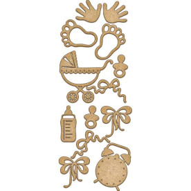 Набір декоративних елементів # 148, Малюк, 27х11 см, 3 мм, Фабрика Декору