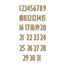 Набір декоративних елементів # 176, Цифри, 27х10 см, 3 мм, Фабрика Декору