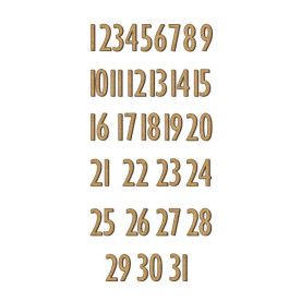 Набір декоративних елементів # 176, Цифри, 27х10 см, 3 мм, Фабрика Декору