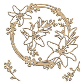 Набор декоративных элементов #234, Цветочный орнамент, 30х30 см, 3 мм, Фабрика Декора