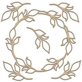 Набор декоративных элементов #238, Лиственный орнамент, 30х30 см, 3 мм, Фабрика Декора