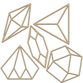 Набор декоративных элементов #253, Кристалы, 30х30 см, 3 мм, Фабрика Декора