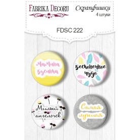 Скрапфишки набор 4шт My tiny sparrow girl RU #222, Фабрика Декора