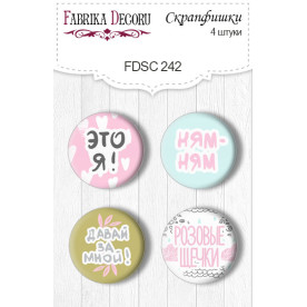 Скрапфишки набор 4шт Scandi Baby Girl RU #242, Фабрика Декора