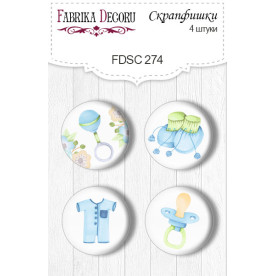 Скрапфишки 4шт, 274 Puffy Fluffy Boy Фабрика Декору