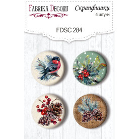 Скрапфишки 4шт, 284 The Spirit of Christmas Фабрика Декору