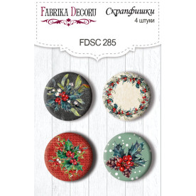 Скрапфішкі 4шт, 285 The Spirit of Christmas Фабрика Декору