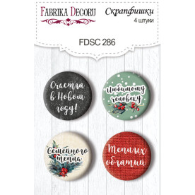 Скрапфишки 4 шт, 286 The Spirit of Christmas, Фабрика Декору