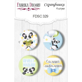 Скрапфишки набор 4шт My little panda boy 1 RU #329, Фабрика Декора