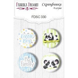 Скрапфишки набор 4шт My little panda boy 1 EN #330, Фабрика Декора