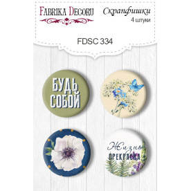 Скрапфишки набор 4шт Night garden RU #334, Фабрика Декора