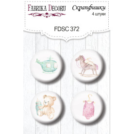 Скрапфишки набор 4шт Dreamy baby girl 1" #372, Фабрика Декора