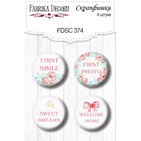 Скрапфишки набор 4шт Dreamy baby girl EN #374, Фабрика Декора