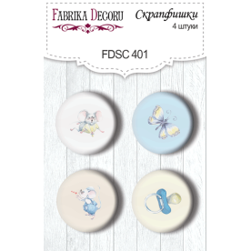 Скрапфишки набор 4шт My little mousy boy #401, Фабрика Декора