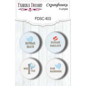 Скрапфішкі набір 4шт My little mousy boy #403, Фабрика Декору