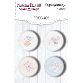 Скрапфішкі набір 4шт My little mousy girl #405, Фабрика Декору