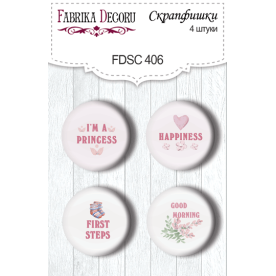 Скрапфишки набор 4шт My little mousy girl #406, Фабрика Декора