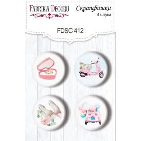 Скрапфішкі набір 4шт Walking on clouds # 412, Фабрика Декору