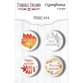 Скрапфишки набор 4шт Colors of Autumn EN #414, Фабрика Декору