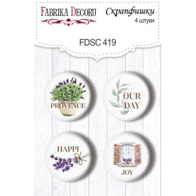 Скрапфішкі набір 4шт Journey to Provence EN #419, Фабрика Декору