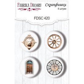 Скрапфішкі набір 4шт Journey to Provence # 420, Фабрика Декору