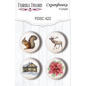 Скрапфишки набор 4шт Winter wonders #422, Фабрика Декору