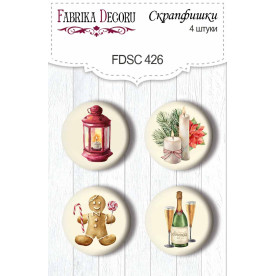 Скрапфішки набір, Sweet Winter, Our warm Christmas # 426, 4 шт, Фабрика Декору