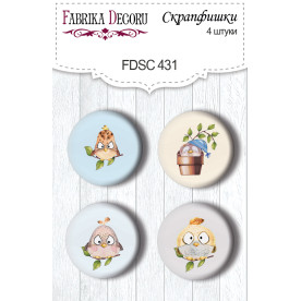Скрапфішки набір, Birdy, Cutie sparrow boy # 431, 4 шт, Фабрика Декору
