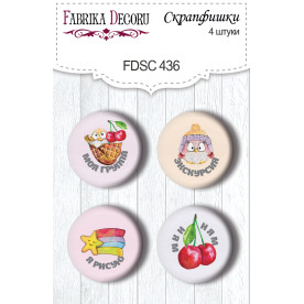 Скрапфішки набір, Моя група, Cutie sparrow girl, 4шт # 436, Фабрика Декору