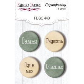 Скрапфишки набор, 4 шт, Family Heritage Ru #440, Фабрика Декора