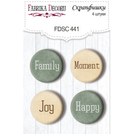 Скрапфишки набор, 4шт, Family Heritage En #441, Фабрика Декора
