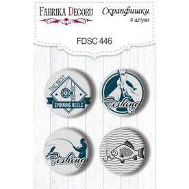 Скрапфішки набір, 4 шт, Риболовля En # 446, Фабрика Декору