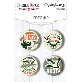 Скрапфішки набір, 4 шт, Полювання Ru # 449, Фабрика Декору