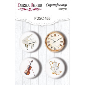 Скрапфішки набір, 4 шт, Orchid song # 455, Фабрика Декору