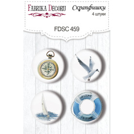 Скрапфишки набор, 4 шт, Memories of the sea #459, Фабрика Декора