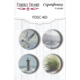 Скрапфішки набір, 4 шт, Memories of the sea # 460, Фабрика Декору