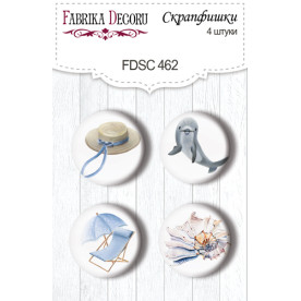 Скрапфішки набір, 4 шт, Memories of the sea # 462, Фабрика Декору