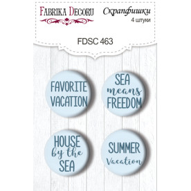 Скрапфишки набор, 4 шт, Memories of the sea En #463, Фабрика Декора