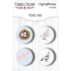 Скрапфішки набір, 4 шт, Tender spring # 465, Фабрика Декору