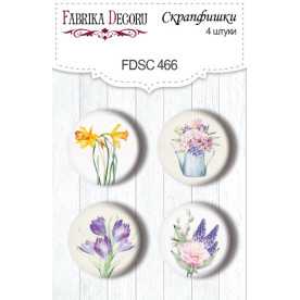 Скрапфишки набор, 4 шт, Tender spring #466, Фабрика Декора