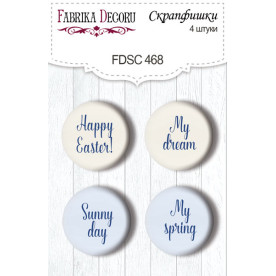 Скрапфішки набір, 4 шт, Tender spring En #468, Фабрика Декору