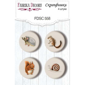 Скрапфишки набор 4шт Forest life #558, Фабрика Декора